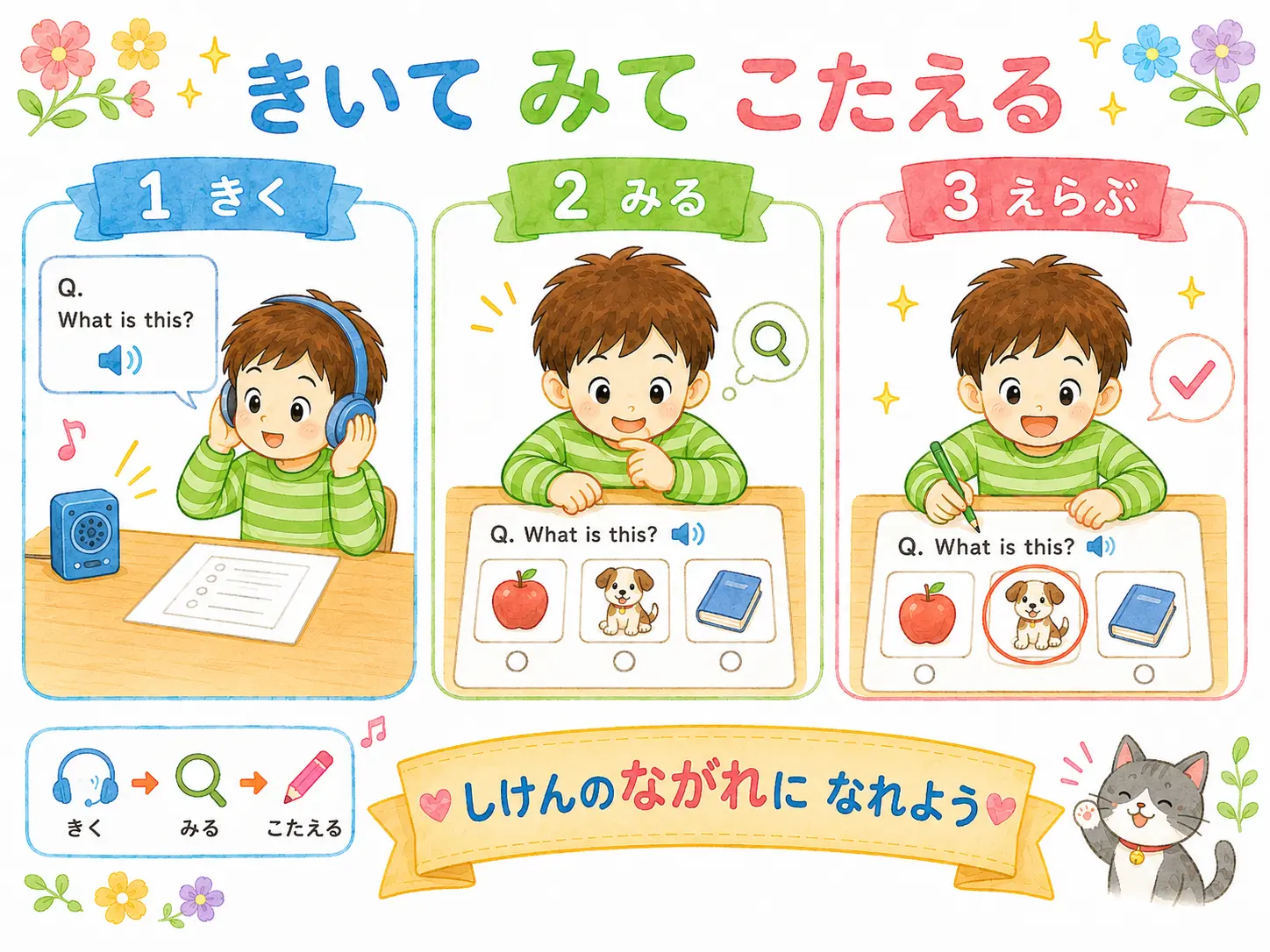 リスニングとリーディングの問題に慣れる