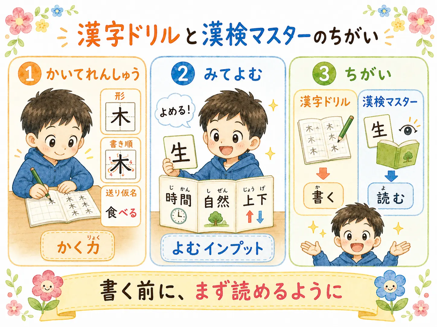 漢字ドリルとの違い