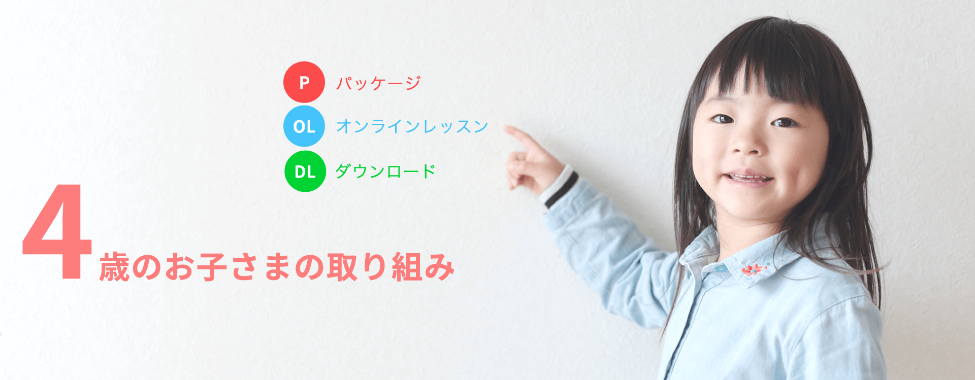 4歳のお子さまの取り組み