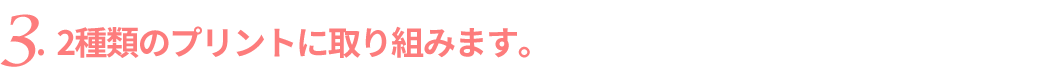 2種類のプリントに取り組みます。