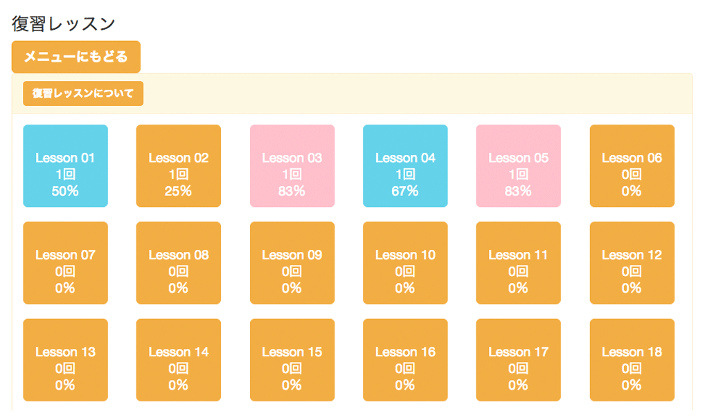 復習レッスン機能