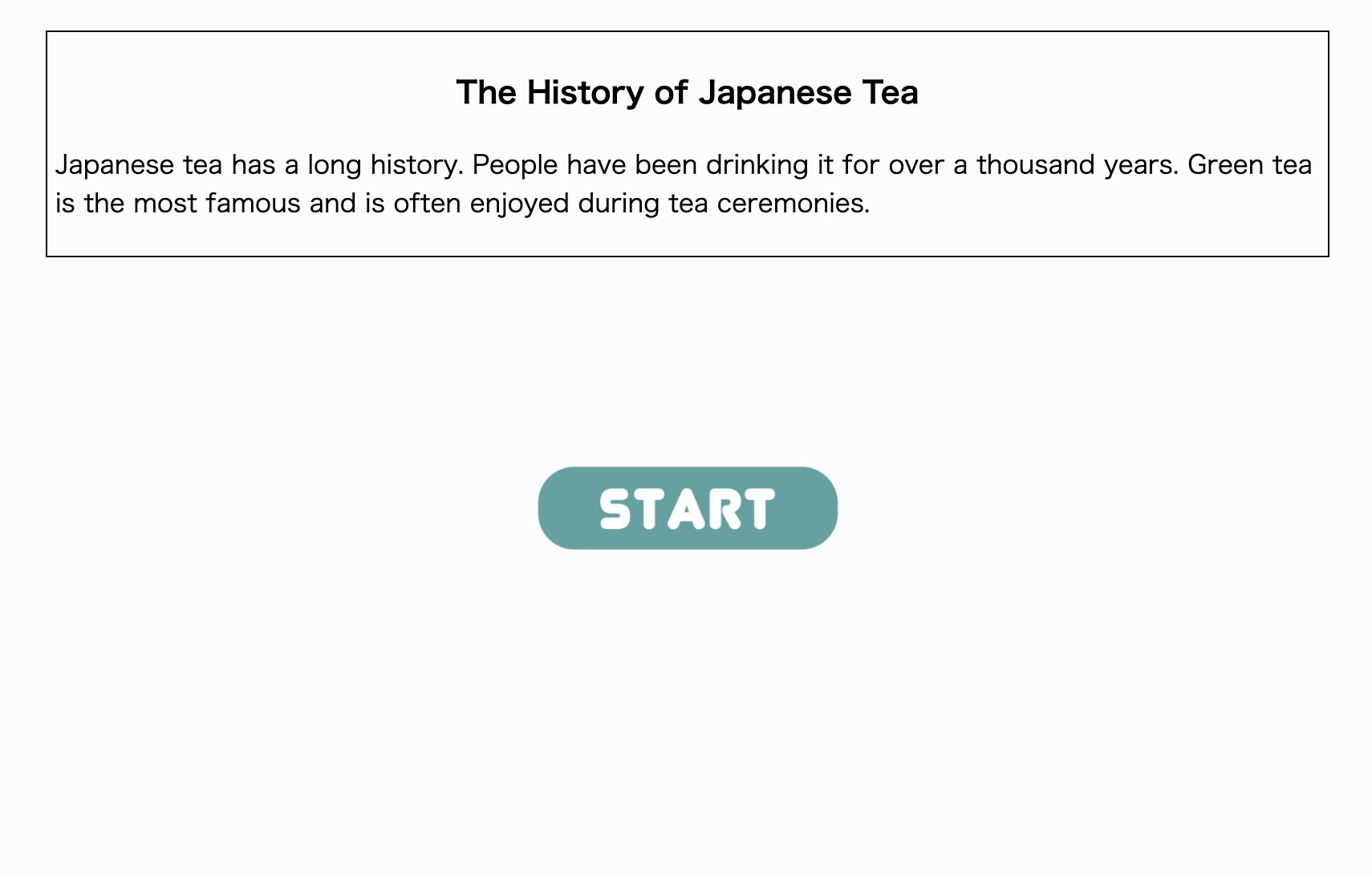 英文(パッセージ)の音読。