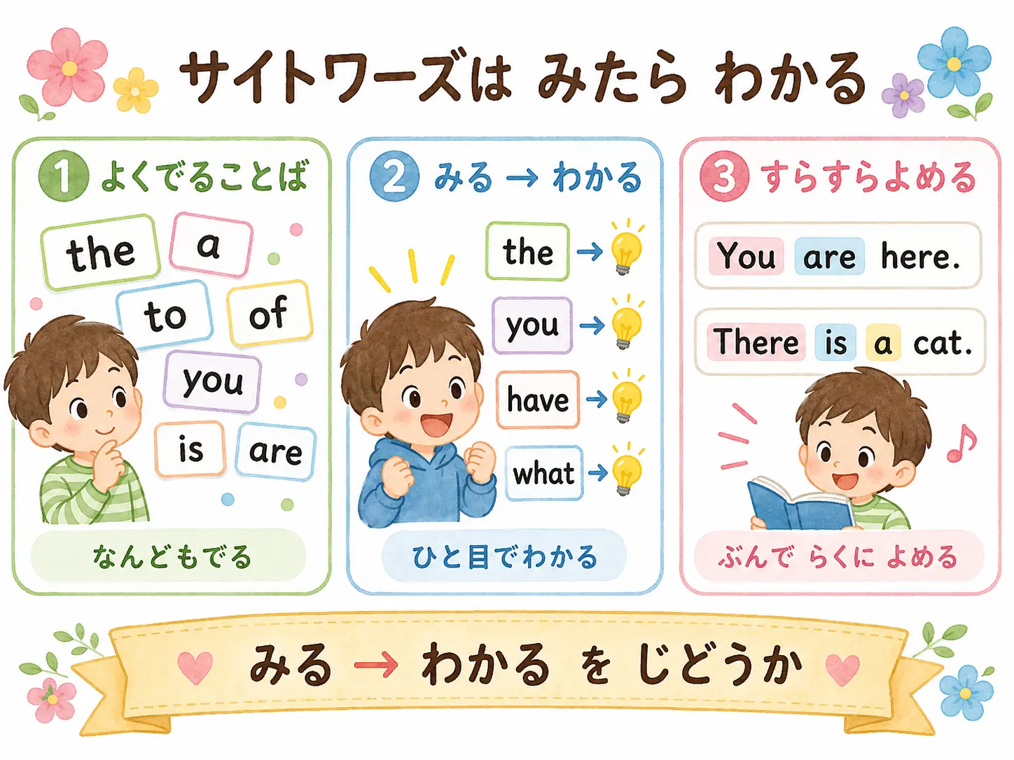 よく見る単語を「一目で」読めるようにする